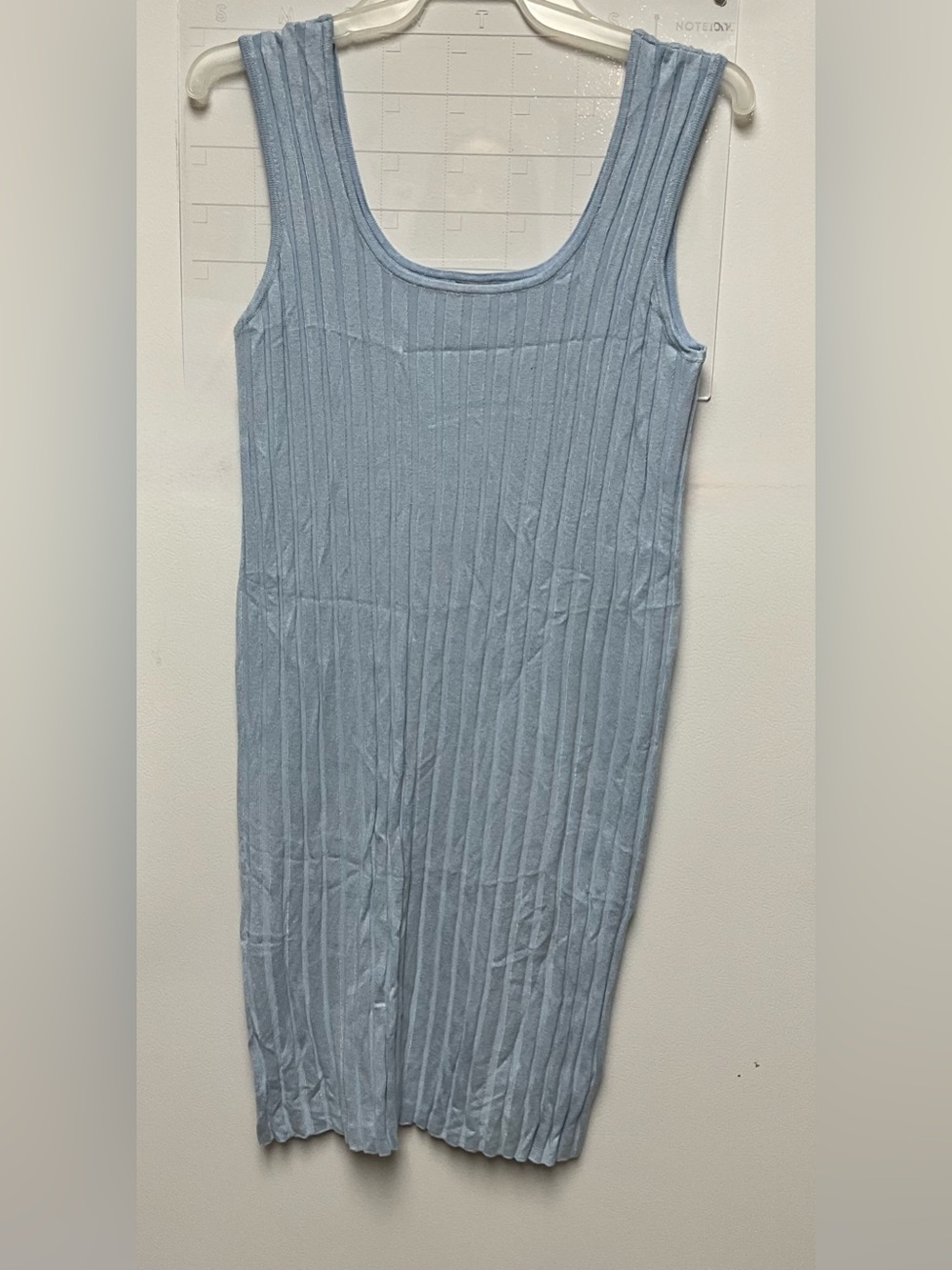 a new day Light Blue Ribbed Tank Dress Large